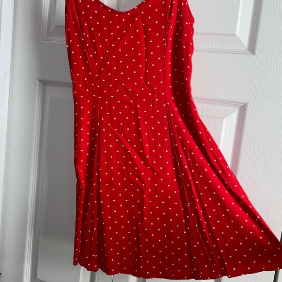 Garage Red Polka Dot Mini Dress - Picture 2 of 4